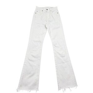 AG Jeans Alexxis Boot Women White High Rise Vintage Fit Raw Hem